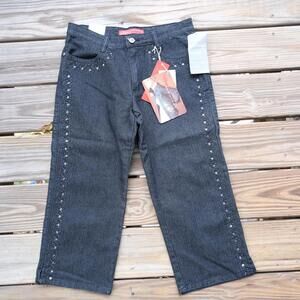 Cosmopolitan Jeanswear Women's Size 6P Blue Bootcut Embroidered Denim Jeans